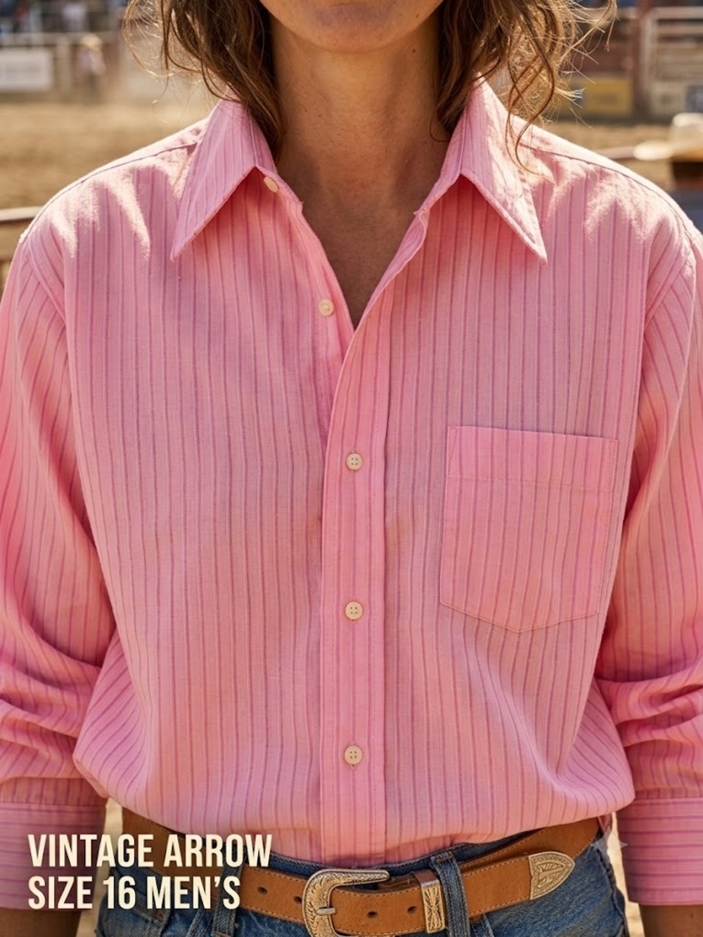 Vintage Textured Western Shirt Button Down Coastal Cowgirl Indie Sleeze Unisex